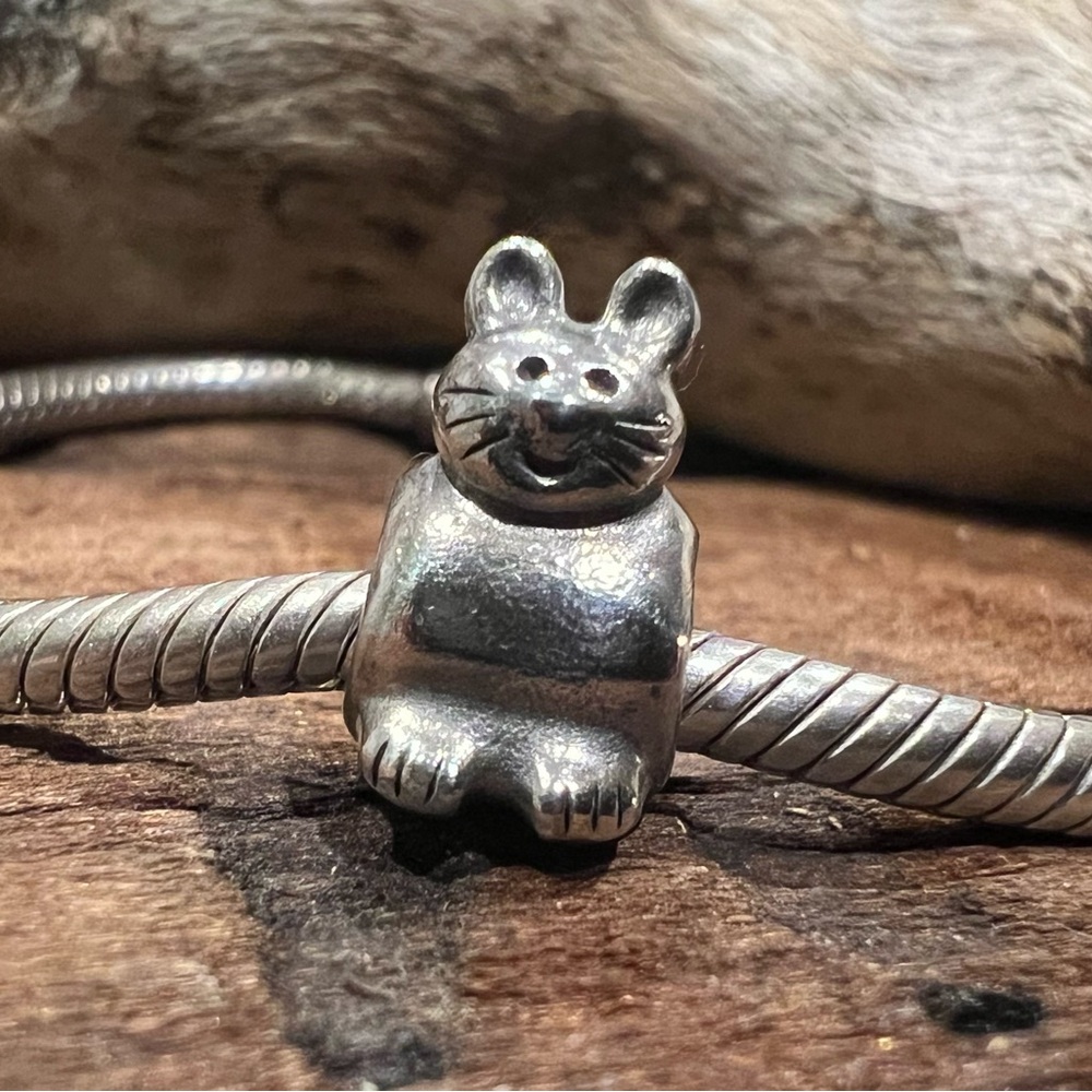 Authentic Pandora Charm Kitty Cat Oldie Sterling Silver Kitten Animal 790284